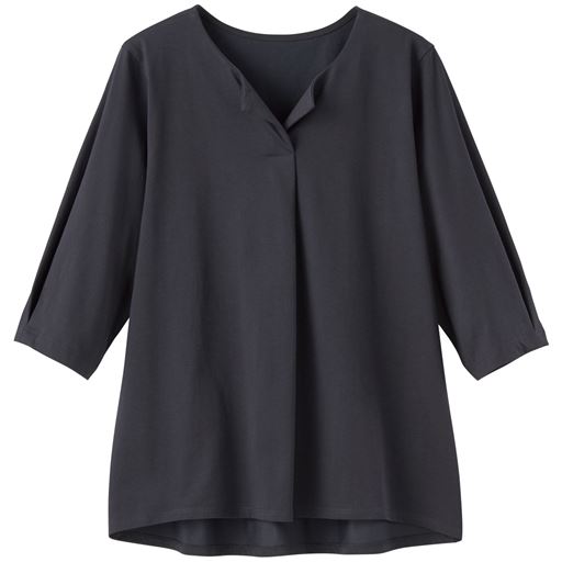 70%OFF【レディース】 スキッパー衿プルオーバー - セシール ■カラー：ネイビー ■サイズ：S,M