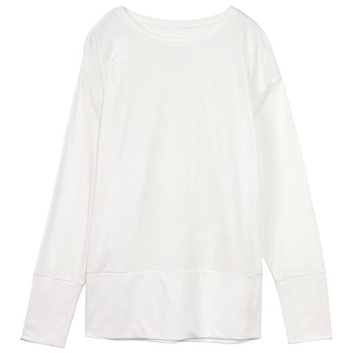 70%OFF【レディース】 綿混素材のドルマンカットソー - セシール ■カラー：アイボリホワイト ■サイズ：S