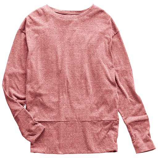 70%OFF【レディース】 綿混素材のドルマンカットソー ■カラー：ボルドー ■サイズ：S,M
