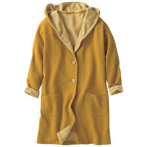47%OFF【レディース】 フード付きロングカーディガン - セシール ■カラー：マスタード ■サイズ：L