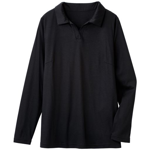50%OFF【レディース大きいサイズ】 テンセル&trade;繊維・綿 スキッパー衿プルオーバー グラマー用サイズ有(胸のサイズで選べる) - セシール ■カラー：ブラック ■サイズ：L,LL,3L,4L,5L,L+(F・Gカップ相当対応),LL+(F・Gカップ相当対応),3L+(F・Gカップ相当対応),4L+(F・Gカップ相当対応)