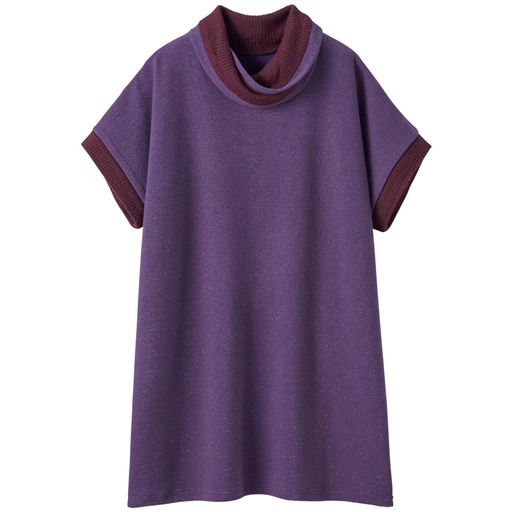60%OFF【レディース】 ねじりネックチュニック - セシール ■カラー：パープル ■サイズ：M,L,LL,3L