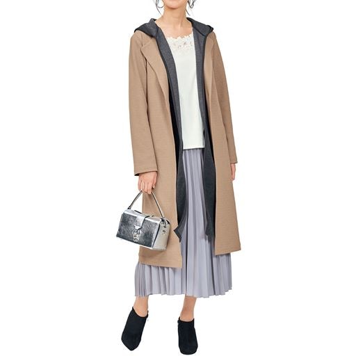 50%OFF【レディース大きいサイズ】 【ぽっちゃりさんサイズ】ロングコーディガン - セシール ■カラー：ベージュ ■サイズ：4L,5L,6L