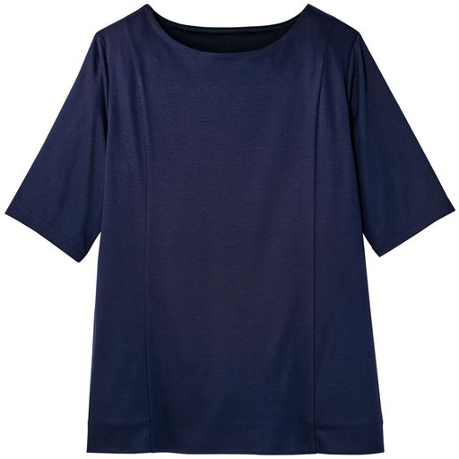 60%OFF【レディース大きいサイズ】 2枚仕立てクルーネックTシャツ(グラマーさん用サイズ有)(胸のサイズで選べる)【ぽっちゃりさんサイズ】 ■カラー：ネイビー ■サイズ：3L,4L,3L+(F・Gカップ相当対応),4L+(F・Gカップ相当対応)