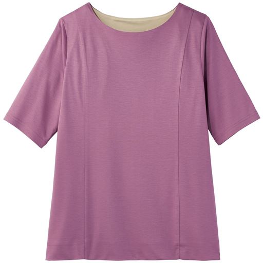 60%OFF【レディース大きいサイズ】 2枚仕立てクルーネックTシャツ(グラマーさん用サイズ有)(胸のサイズで選べる)【ぽっちゃりさんサイズ】 ■カラー：ラベンダー ■サイズ：3L,4L,3L+(F・Gカップ相当対応),4L+(F・Gカップ相当対応)