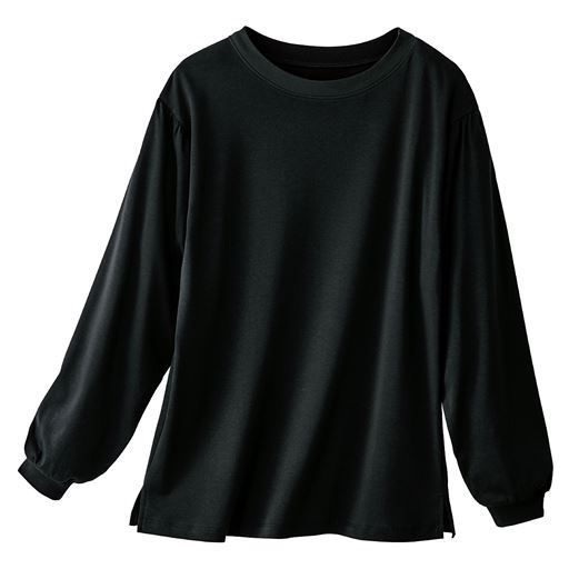 70%OFF【レディース大きいサイズ】 ボリュームスリーブプルオーバー - セシール ■カラー：ブラック ■サイズ：L,LL,3L,4L