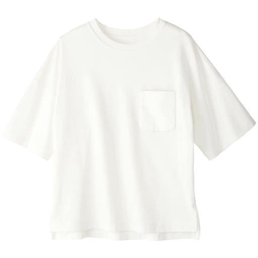 【レディース】 クルーネックTシャツ(綿100%・洗濯機OK) - セシール ■カラー：オフホワイト ■サイズ：M,L,LL,3L