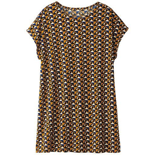 60%OFF【レディース】 カットソープリントチュニック - セシール ■カラー：プリントB(幾何) ■サイズ：M