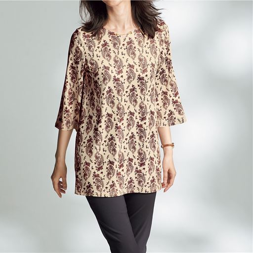 60%OFF【レディース】 プリントチュニック ■カラー：ペイズリー柄 ■サイズ：M,L,LL
