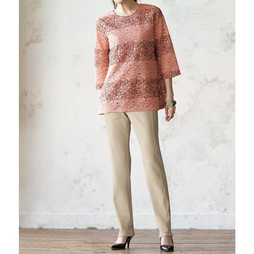60%OFF【レディース】 レースプルオーバー ■カラー：ピンク系 ■サイズ：M,L,3L