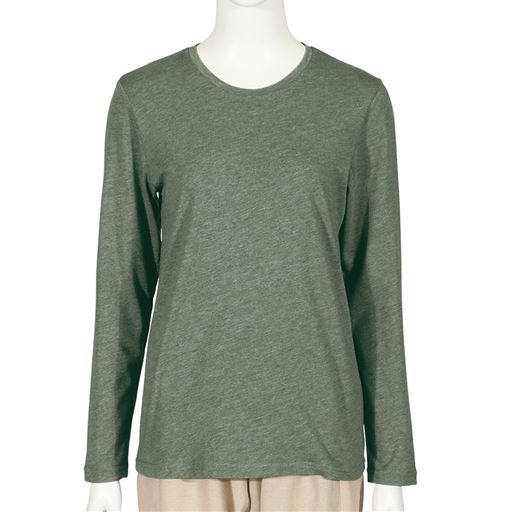 【レディース】 シンプルクルーネックTシャツ 