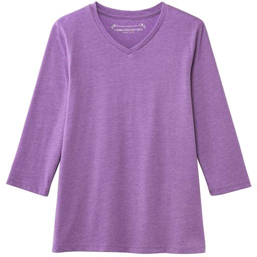 44%OFF【レディース】 シンプルVネックTシャツ 