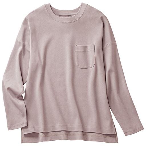 クルーネックTシャツ(長袖)(綿100%・洗濯機OK) | パウダーローズ