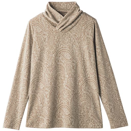 20%OFF【レディース】 テンセルジャカードプルオーバー(洗濯機OK)(日本製) ■カラー：ベージュ系 ■サイズ：M,L,LL,3L