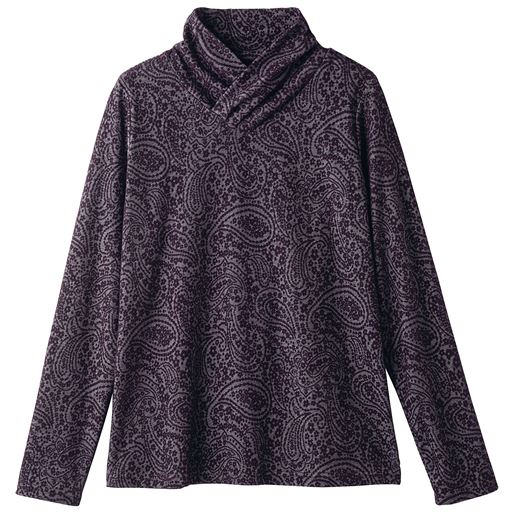20%OFF【レディース】 テンセルジャカードプルオーバー(洗濯機OK)(日本製) ■カラー：パープル系 ■サイズ：M,L
