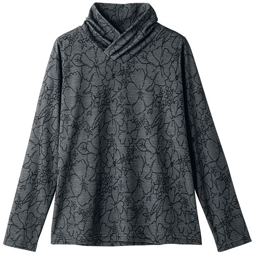 20%OFF【レディース】 テンセルジャカードプルオーバー(洗濯機OK)(日本製) - セシール ■カラー：ブラック系 ■サイズ：LL,3L,M,L