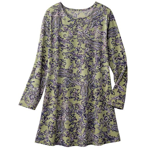 35%OFF【レディース】 フレアプリントカットソーチュニック ■カラー：D ■サイズ：S,M,L,LL,3L