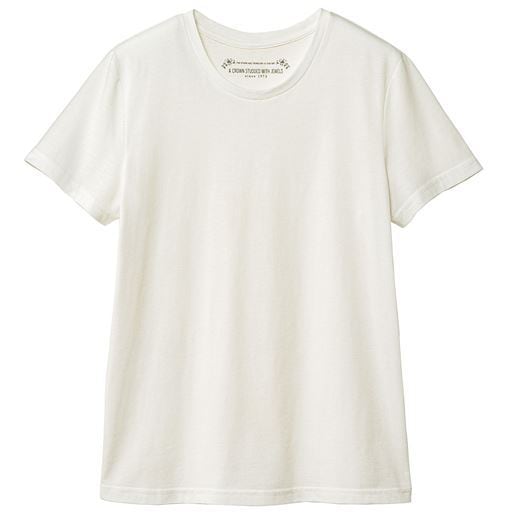 シンプルクルーネックTシャツ(半袖)(洗濯機OK) | ホワイト