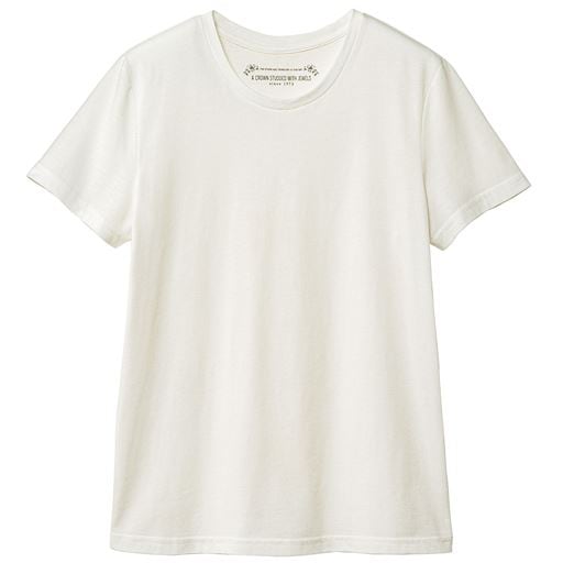 【レディース】 シンプルクルーネックTシャツ(半袖)(洗濯機OK) - セシール ■カラー：ホワイト ■サイズ：S,M,L,LL,3L,4L