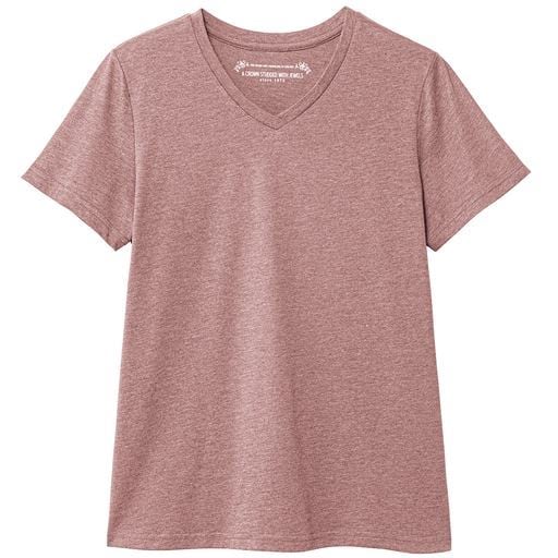 シンプルVネックTシャツ(半袖)(洗濯機OK)
