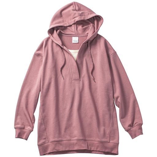 45%OFF【レディース】 スキッパーレイヤードプルオーバー(洗濯機OK) ■カラー：スモークピンク ■サイズ：M,L,LL,3L