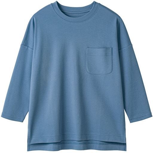 【ご注文が初めての方は送料無料】-お得ポイント-着たときのシルエット、肌ざわり、見た目の美しさ1枚で着てもサマになるディテールにこたわりました-デザイン-季節の変わり目に重宝する7分袖Tシャツドロップ