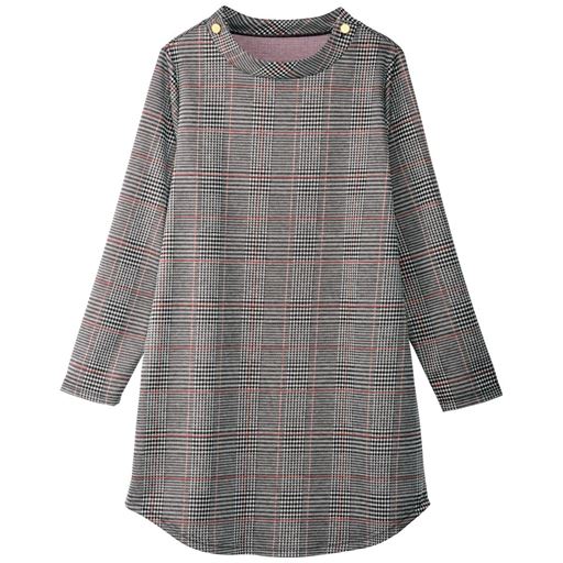 45%OFF【レディース】 カットソージャカードチュニック - セシール ■カラー：チェック ■サイズ：M,L