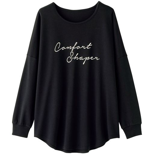 40%OFF【レディース大きいサイズ】 【ぽっちゃりさんサイズ】ドロップショルダープリントTシャツ(ゆったりサイズ)(綿100%) ■カラー：ブラック ■サイズ：3L-4L,5L-6L