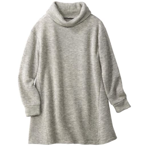 【レディース】 オフタートルニットソー - セシール ■カラー：グレー ■サイズ：M,L,LL,3L