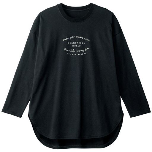 30%OFF【レディース】 プリントゆるTシャツ ■カラー：ブラック ■サイズ：M-L