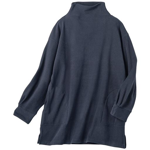 【レディース】 ボトルネックチュニック ■カラー：チャコールグレー ■サイズ：M,L,LL,3L
