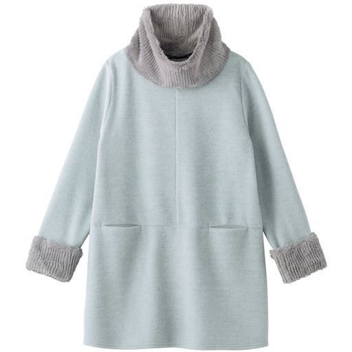 【レディース】 エコファー使いチュニック(洗濯機OK) ■カラー：パウダーブルー ■サイズ：M,L,LL,3L