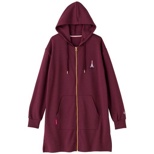 30%OFF【レディース大きいサイズ】 【ぽっちゃりさんサイズ】ジップアップパーカー(MARIECLAIRE SPORT) ■カラー：ワイン ■サイズ：L,LL,3L