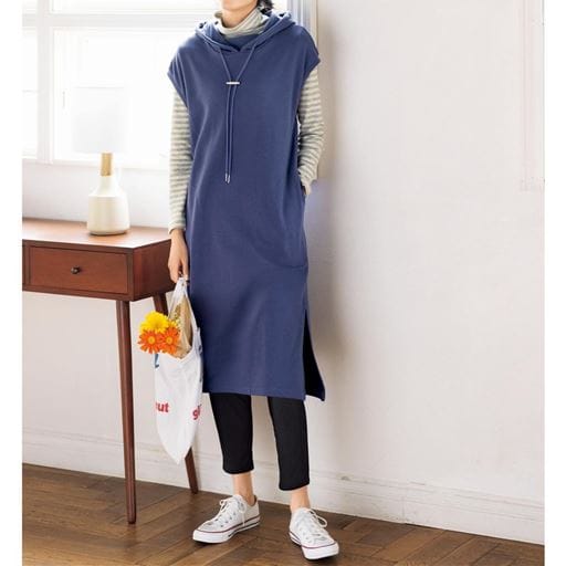 1050円OFF！＜セシール＞ 40%OFF【レディース】 フード付きTシャツ(7分袖)(綿100%・洗濯機OK) - セシール ■カラー：オレンジ ■サイズ：M