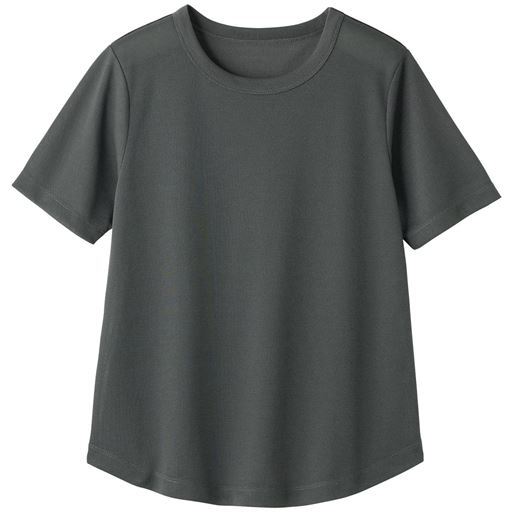 スマートドライ® カノコTシャツ/接触冷感 吸汗速乾 毛玉になりにくい UVカット 遮熱(洗濯機OK) | チャコールグレー