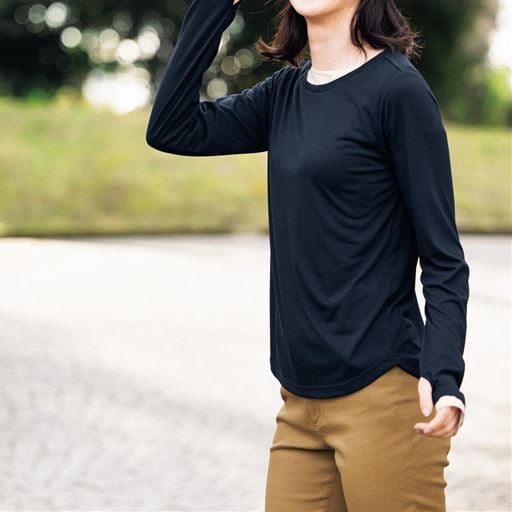 Uvカット長袖tシャツ 吸汗速乾 遮熱 指穴付き ファッション通販ならセシール Cecile