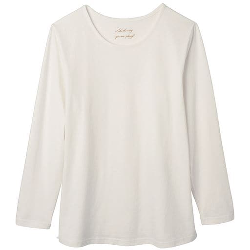 30%OFF【レディース大きいサイズ】 【ぽっちゃりさんサイズ】シンプルTシャツ(長袖) - セシール ■カラー：オフホワイト ■サイズ：3L