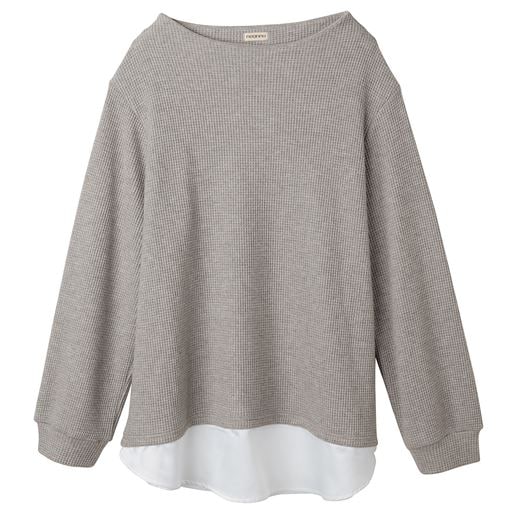 44%OFF【レディース大きいサイズ】 【ぽっちゃりさんサイズ】裾切り替えチュニック - セシール 