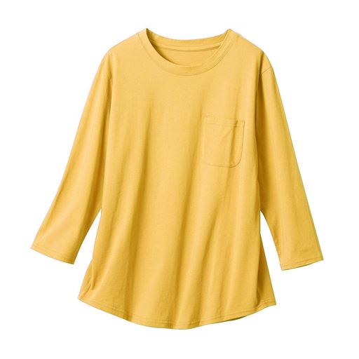 ポケット付きTシャツ(7分袖)(綿100%・洗濯機OK) - ファッション通販 