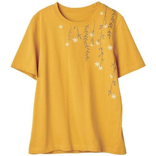 【レディース】 プリントTシャツ(綿100%・洗濯機OK) - セシール ■カラー：アンバーイエロー ■サイズ：S,3L