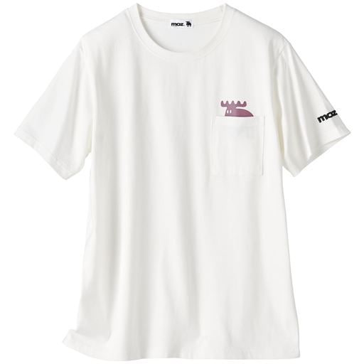 【レディース】 ひょっこりエルクTシャツ(moz) - セシール ■カラー：ホワイト ■サイズ：L,M,LL