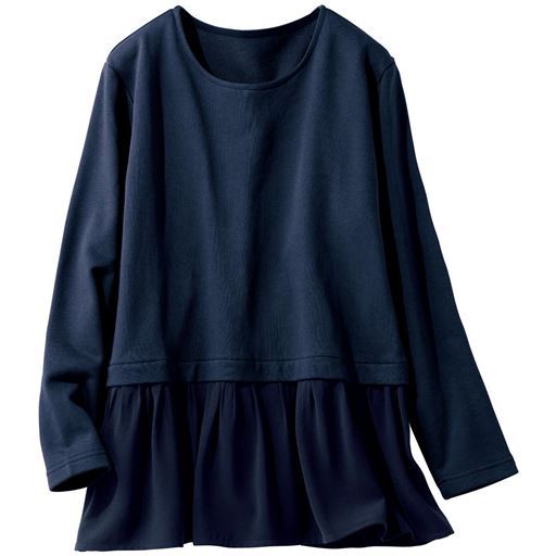 40%OFF【レディース】 異素材ペプラムプルオーバー - セシール 