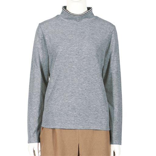 30%OFF【レディース】 配色ハイネックTシャツ - セシール 