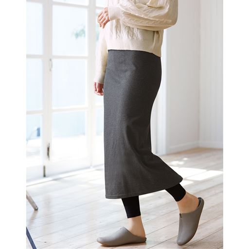 30%OFF【レディース】 ぐ～んとのびてラクな裏起毛スカート 