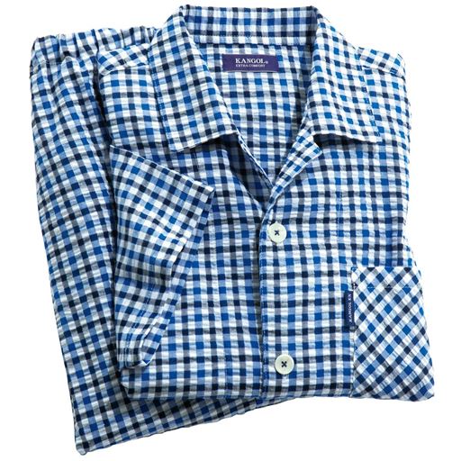 【レディース】 カンゴールサッカー半袖シャツパジャマ ■カラー：ネイビー系 ■サイズ：L,LL,3L,M