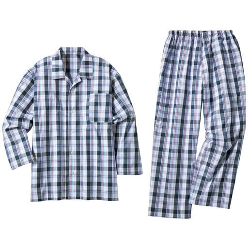【レディース】 シャツパジャマ(男女兼用) - セシール ■カラー：チェックA ■サイズ：MLLL3L5L