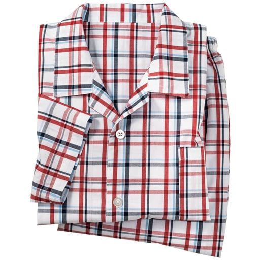【レディース】 シャツパジャマ(男女兼用) ■カラー：チェックB ■サイズ：MLLL3L5L