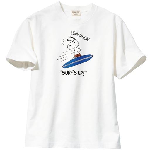 ＜セシール＞【レディース】 【男女兼用】綿100%プリントTシャツ(SNOOPY) - セシール ■カラー：ホワイト ■サイズ：MLLL3L