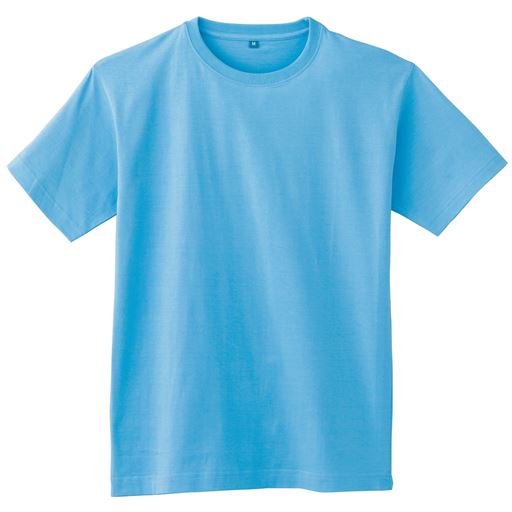 【レディース】 インド綿半袖Tシャツ(男女兼用) ■カラー：ブルー ■サイズ：LL,S,M,L