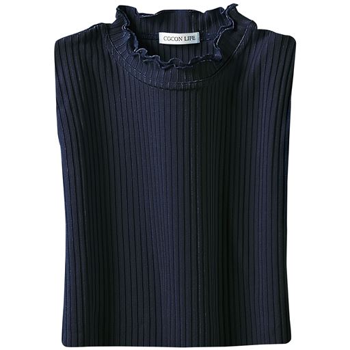 【レディース】 シルック 7分袖プルオーバー ■カラー：ネイビー ■サイズ：3L,M-L
